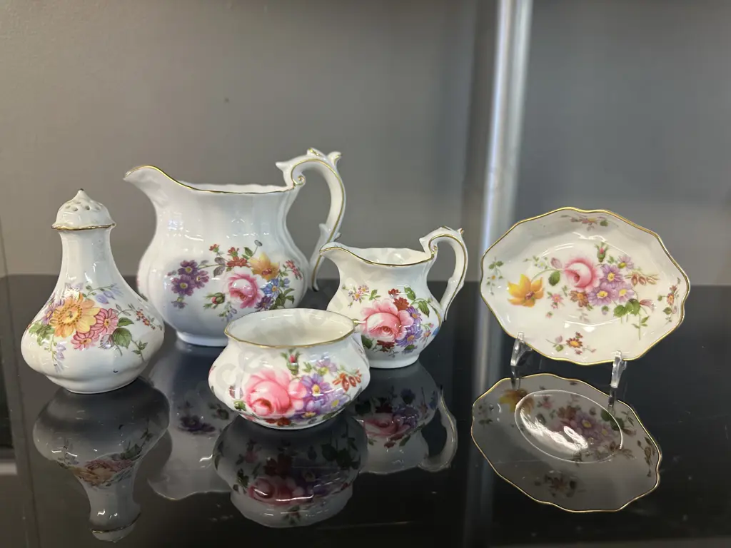 Royal Crown Derby 'Derby Posies' Jug & Creamer Etc Image 1++