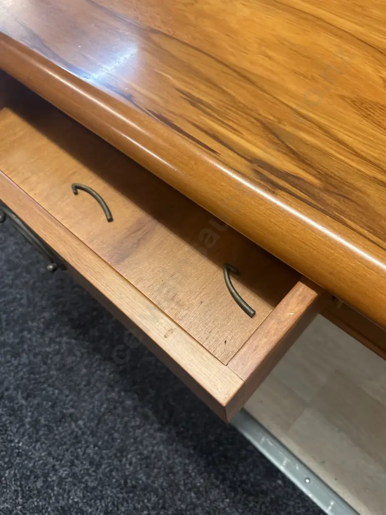 The 'Woodsmiths' Maungaturoto Recycled Rimu Coffee Table 'The Gum Digger'Collection Turned Legs With Single Drawer H45,L Image 1++