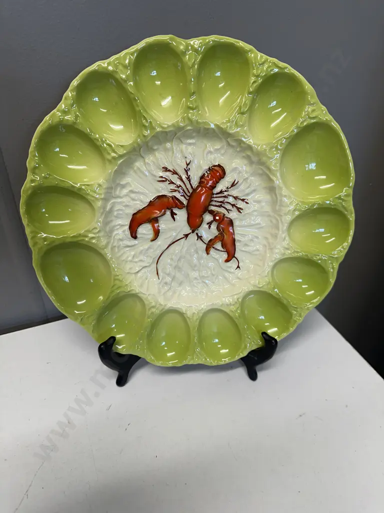 Carlton Ware Lobster Deviled Egg Plate Dia31cm. Image 1++