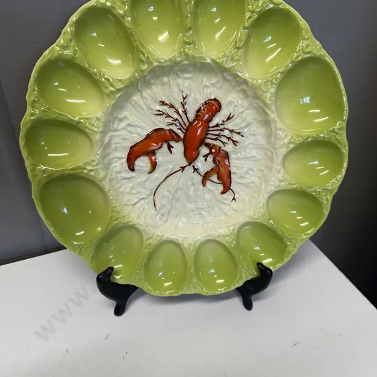 Carlton Ware Lobster Deviled Egg Plate Dia31cm.