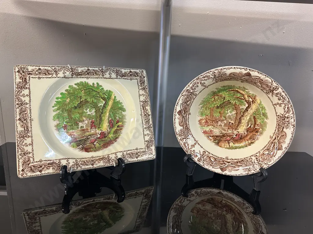 Royal Staffordshire AJ Wilkinson Ltd Rural Scenes Bowl & Plate Image 1++