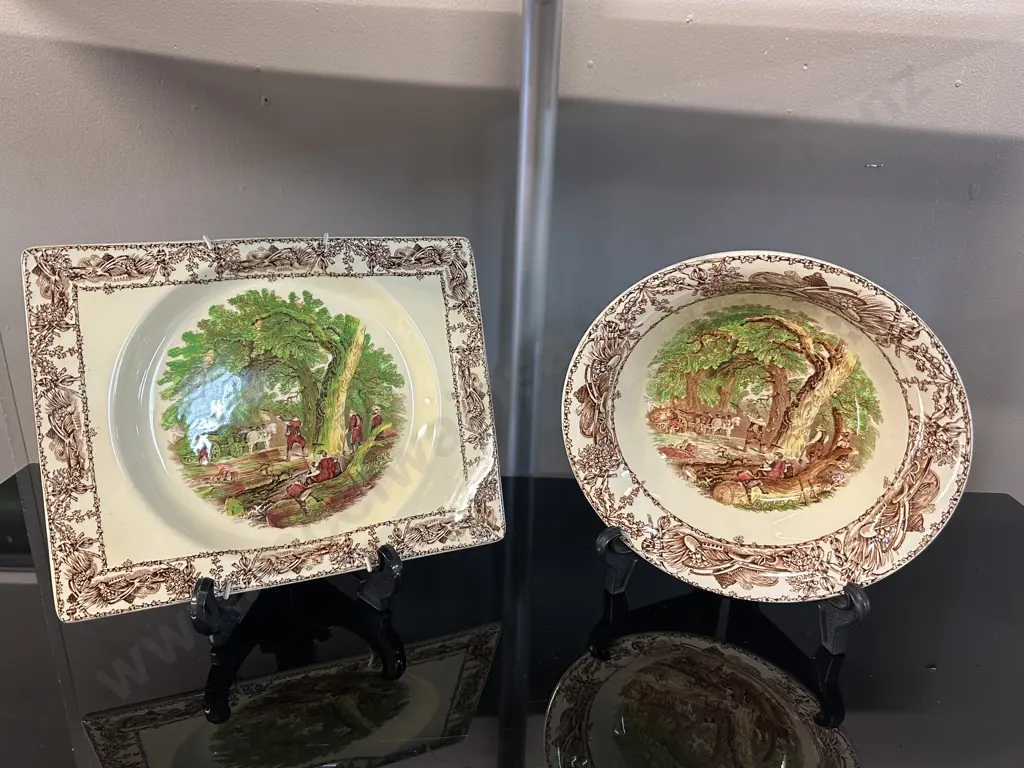 Royal Staffordshire AJ Wilkinson Ltd Rural Scenes Bowl & Plate Image 1++