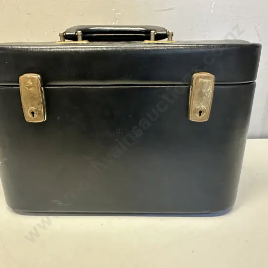 Vintage Black Vanity Case. H21 W33 D24cm