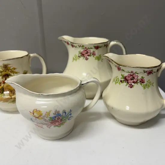 Selection Of Vintage Jugs Including Alfred Meakin 