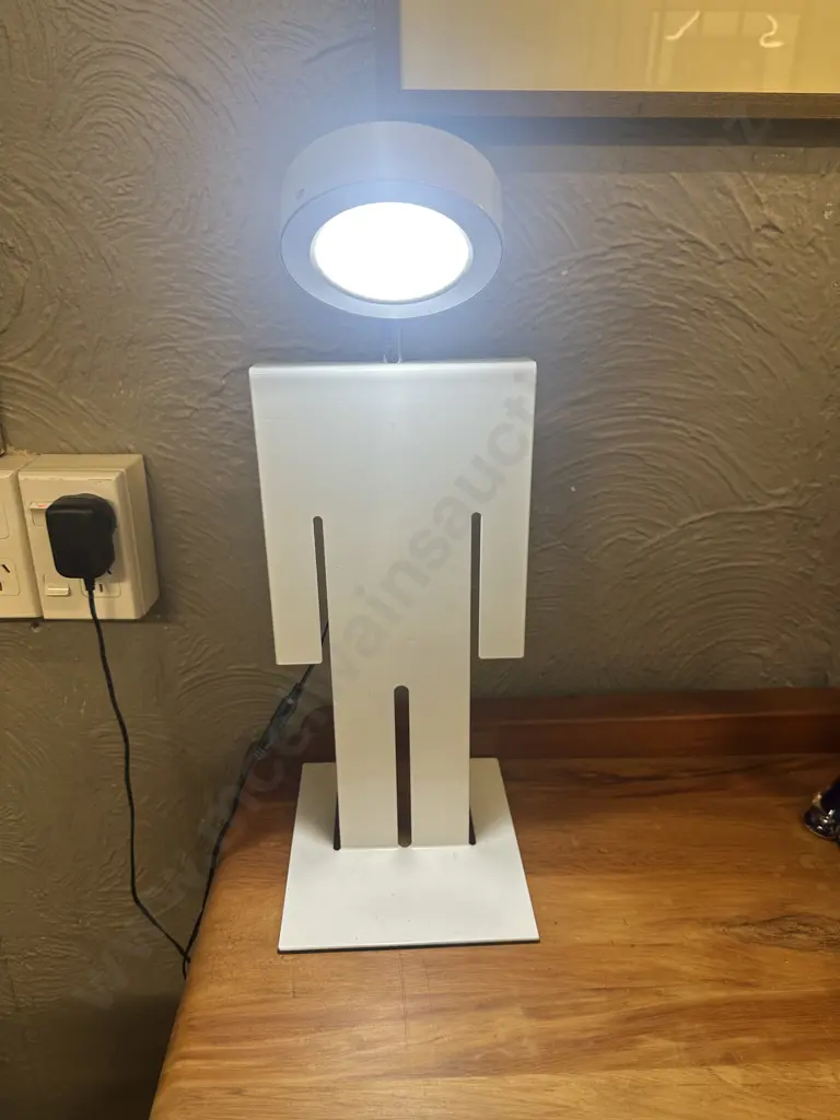 Modernist White Led Desk Lamp H38cm. Image 1++