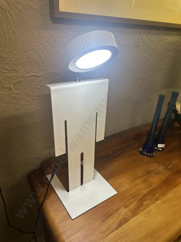 Modernist White Led Desk Lamp H38cm. Image 1++