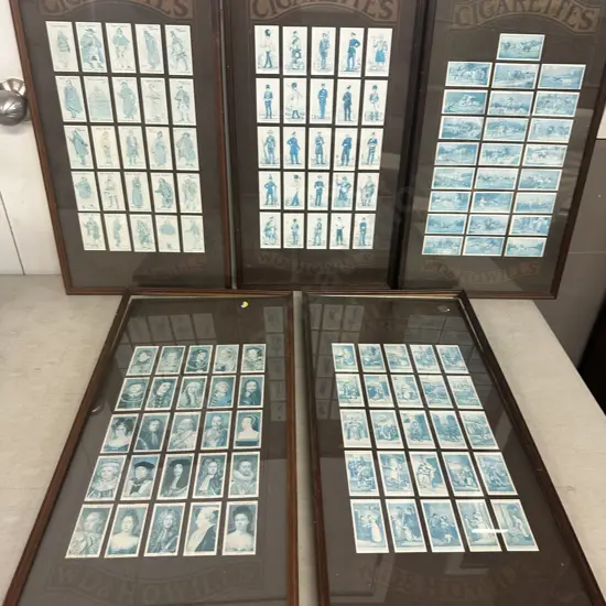 Vintage WD-Howills Framed Collection Of Cigarette Cards x5