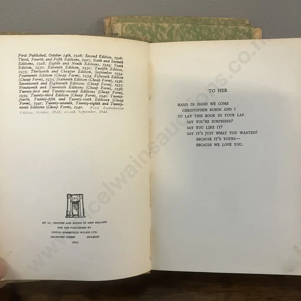 A. A. Milne's Winnie-The-Pooh, When We Were Very Young, Now We Are Six (1944), Illustrations By E H Shepard Image 1++