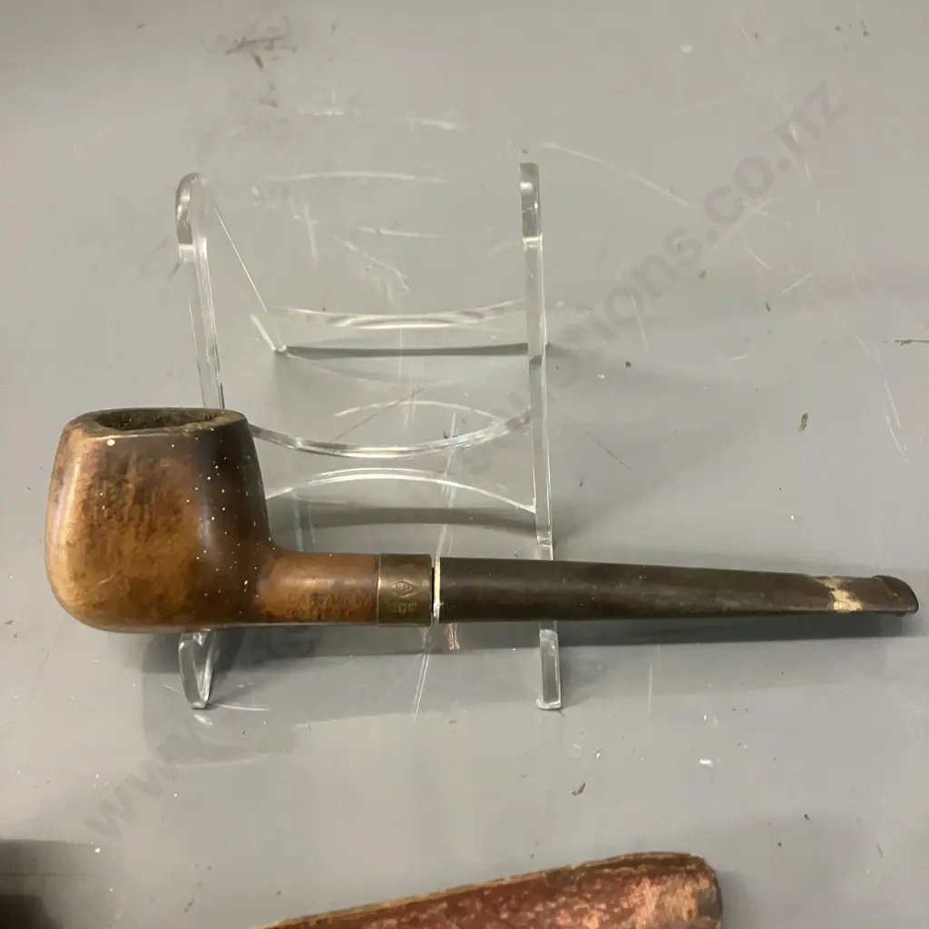 Vintage Tobacco Pipe Stamped Captain WH Selected, Vintage Pipe Case (As Found) Image 1++