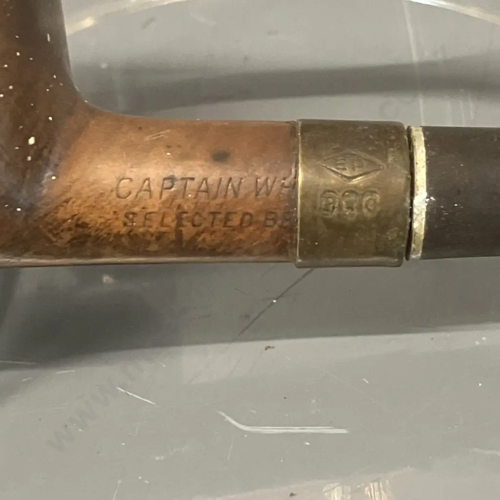 Vintage Tobacco Pipe Stamped Captain WH Selected, Vintage Pipe Case (As Found) Image 1++