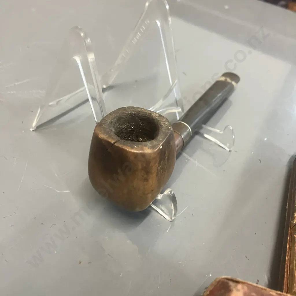Vintage Tobacco Pipe Stamped Captain WH Selected, Vintage Pipe Case (As Found) Image 1++