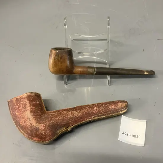 Vintage Tobacco Pipe Stamped Captain WH Selected, Vintage Pipe Case (As Found)