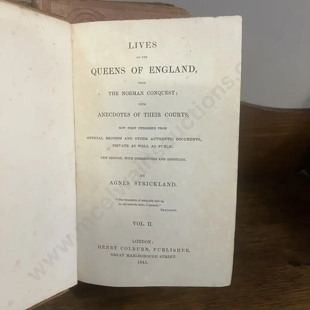 Agnes Strickland. Lives Of The Queens of England From The Norman Conquest (1845) Vol I & II With Vol III (1841) Image 1++