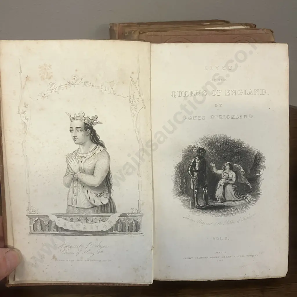 Agnes Strickland. Lives Of The Queens of England From The Norman Conquest (1845) Vol I & II With Vol III (1841) Image 1++