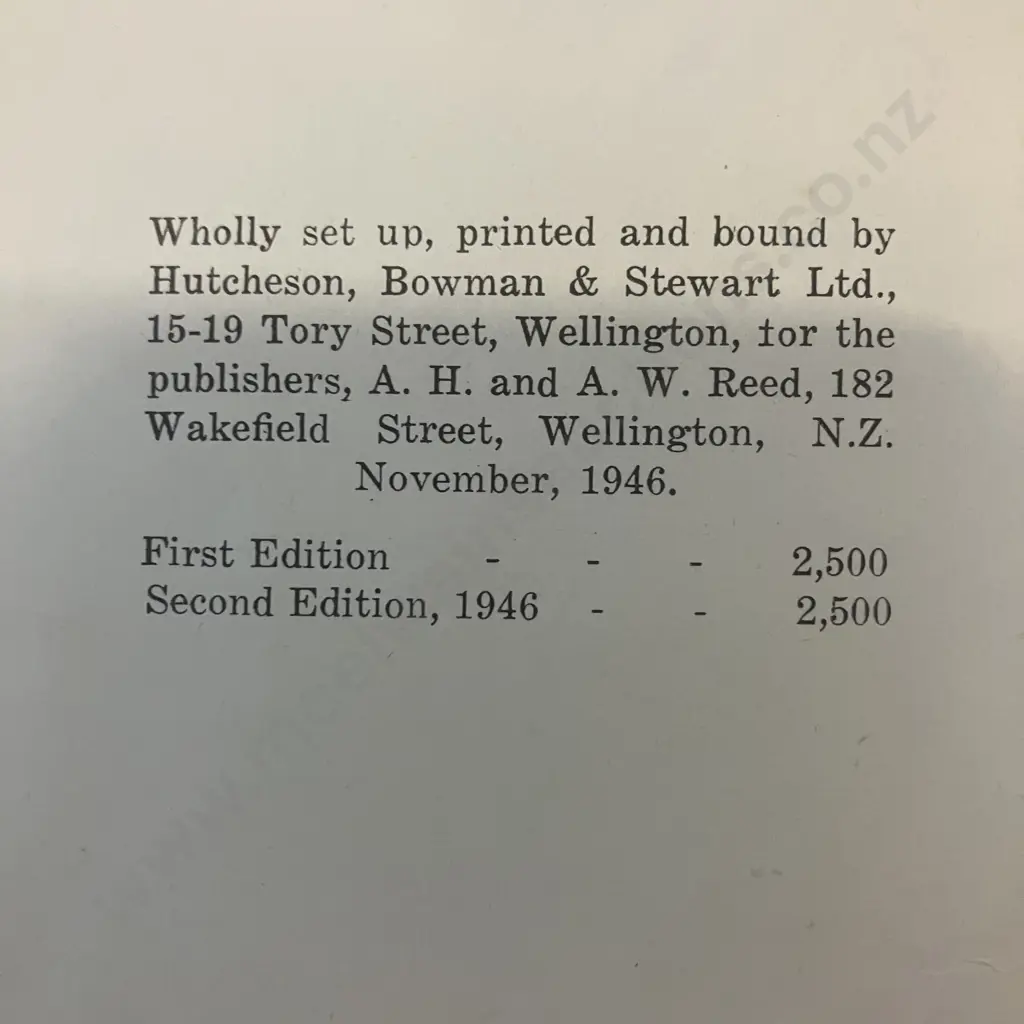 The Story Of New Zealand By A. H. Reed, 1946 Second Edition Image 1++