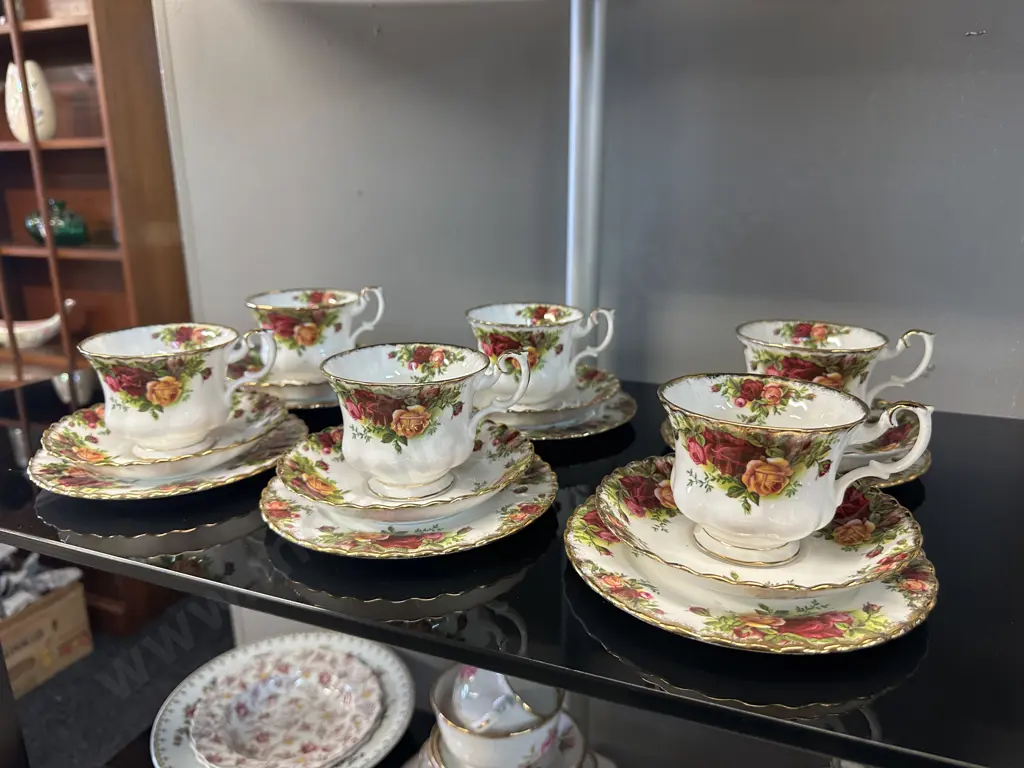 Vintage Royal Albert Bone China Old Country Rose Trios x6 Image 1++
