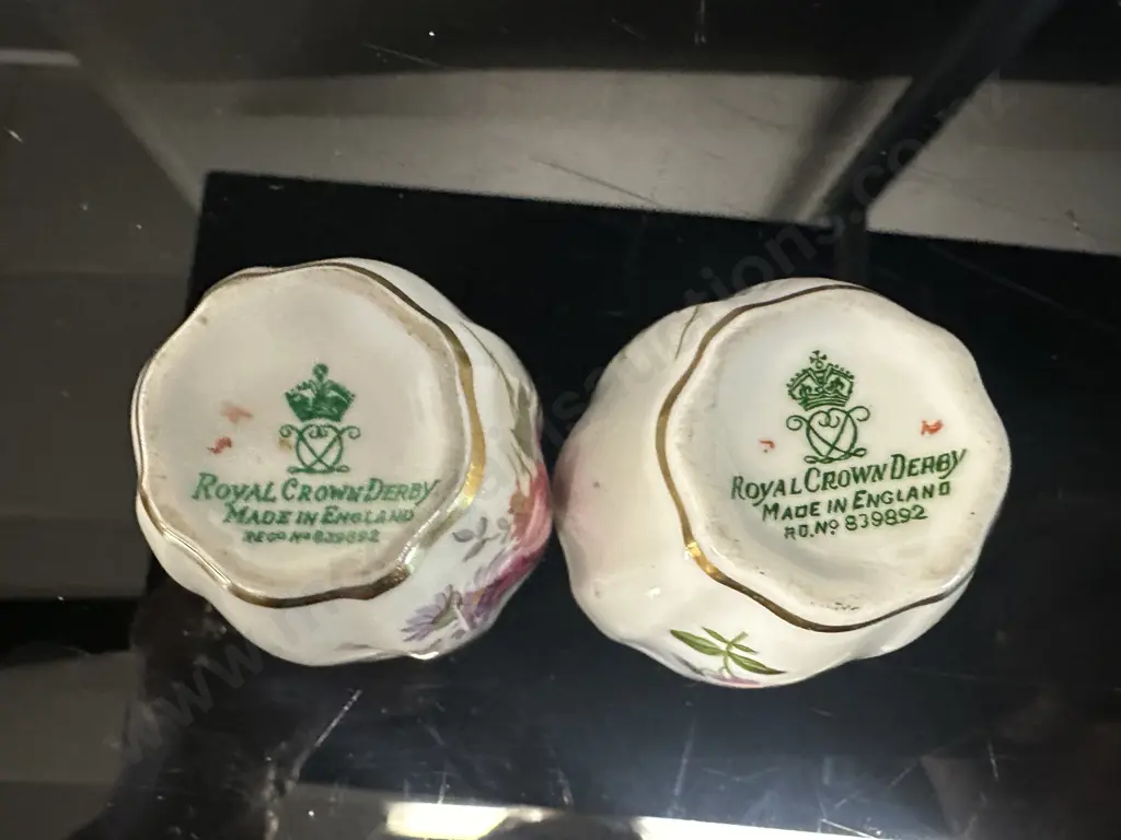 Pair Of Royal Crown Derby 'Derby Posies' Egg Cups C1950 Image 1++