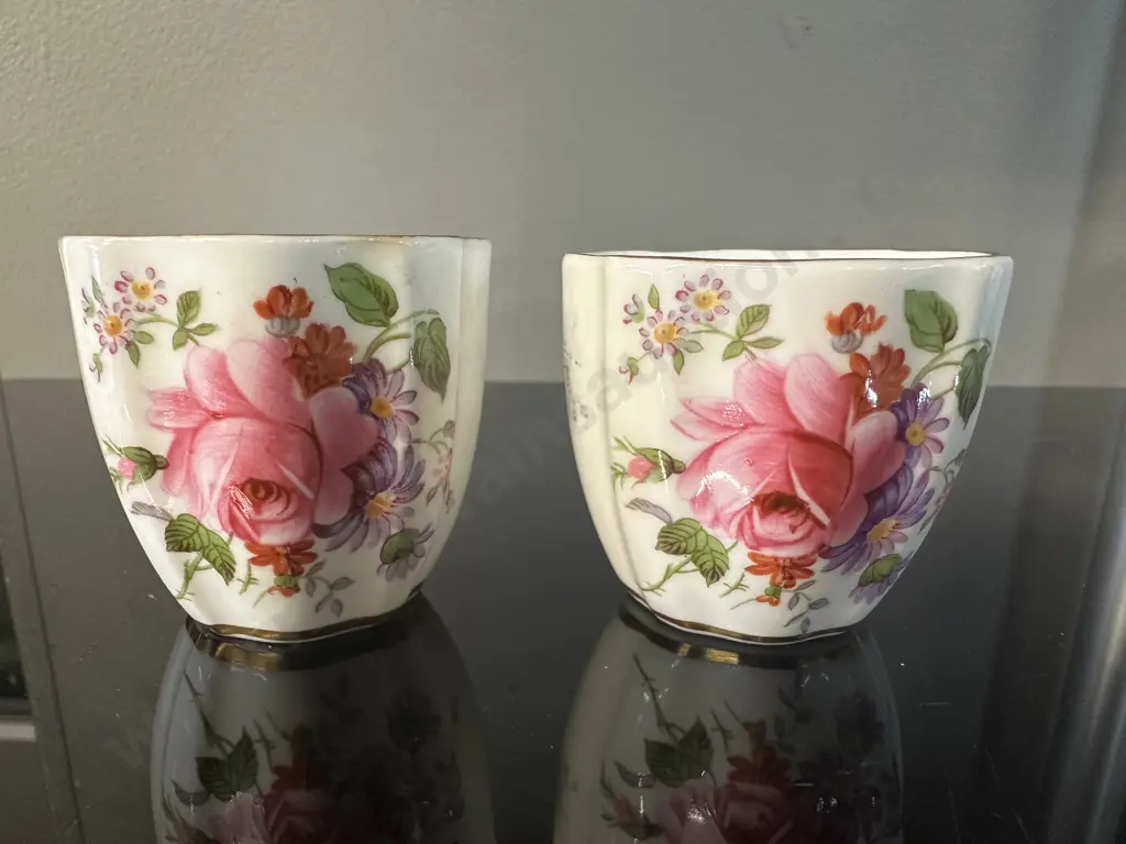 Pair Of Royal Crown Derby 'Derby Posies' Egg Cups C1950 Image 1++