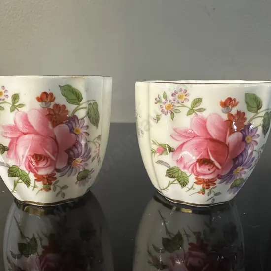 Pair Of Royal Crown Derby 'Derby Posies' Egg Cups C1950