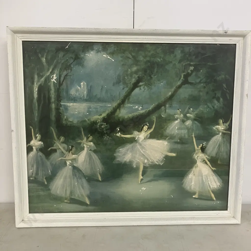 Framed Carlotta Edwards Ballet Dancers Print "Giselle" 56 x 66cm Image 1++