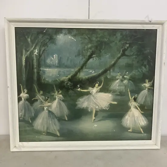 Framed Carlotta Edwards Ballet Dancers Print "Giselle" 56 x 66cm