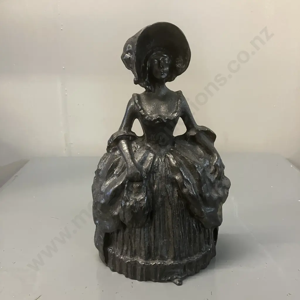 Antique Victorian Lady Cast Iron Door Stop. 26.5 x 16cm Image 1++