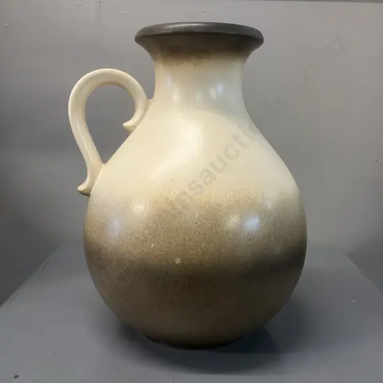 Vintage West German Pottery Pitcher Stamped 495-38 - Graduated Earth Tones. H38cm