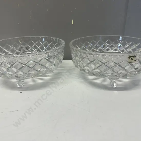 Pair Of Vintage Tri Footed Bowls