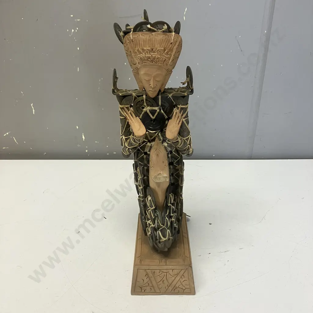 Vintage Balinese Kepeng Coin Statue. H30cm (As Found Condition) Image 1++