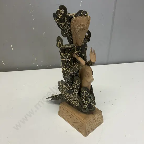 Vintage Balinese Kepeng Coin Statue. H30cm (As Found Condition)