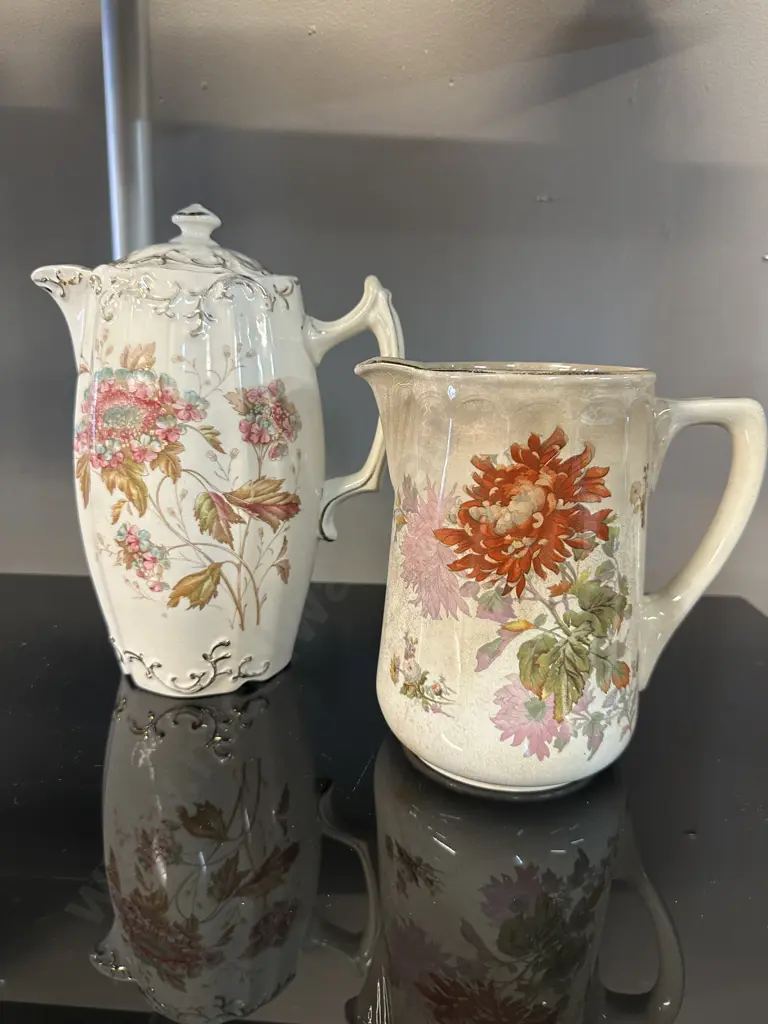 Antique Royal Doulton Jug #050881 & Avon Coffee Pot Image 1++