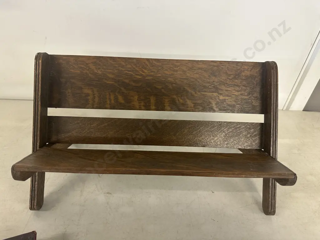 Folding Oak Bookstand With The Aryan Maori, A Bible & Thousand Best Poems Image 1++