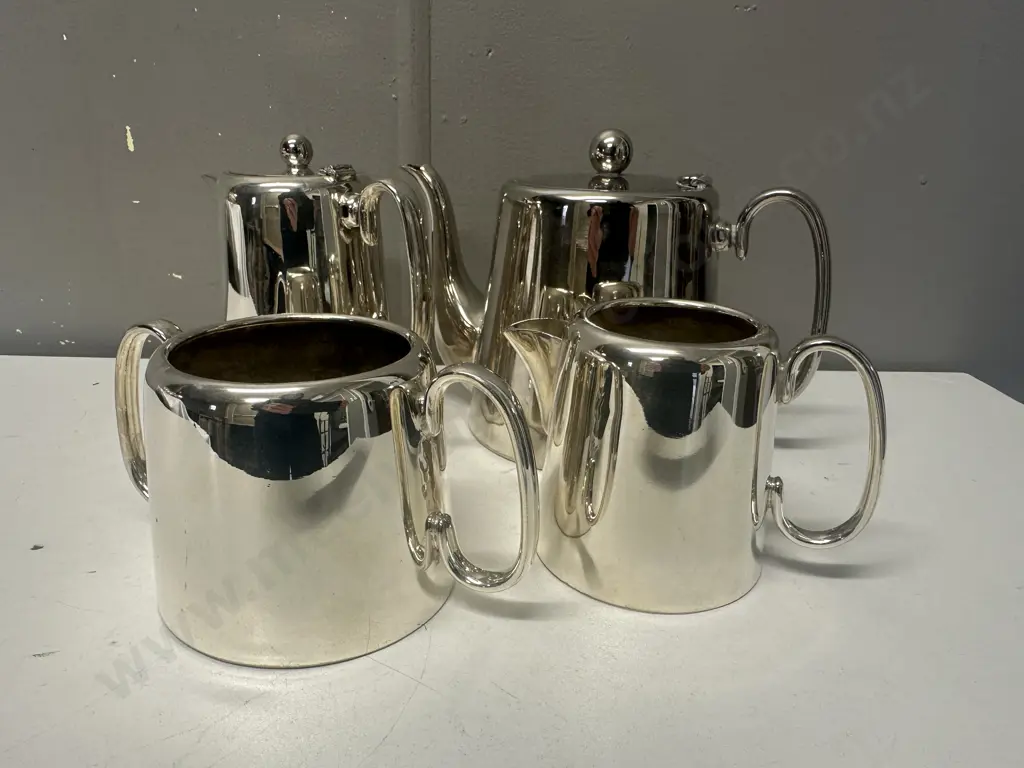 Sheffield Epns Silverware Including Coffee Pot, Water Jug, Sugar Bowl & Creamer Image 1++