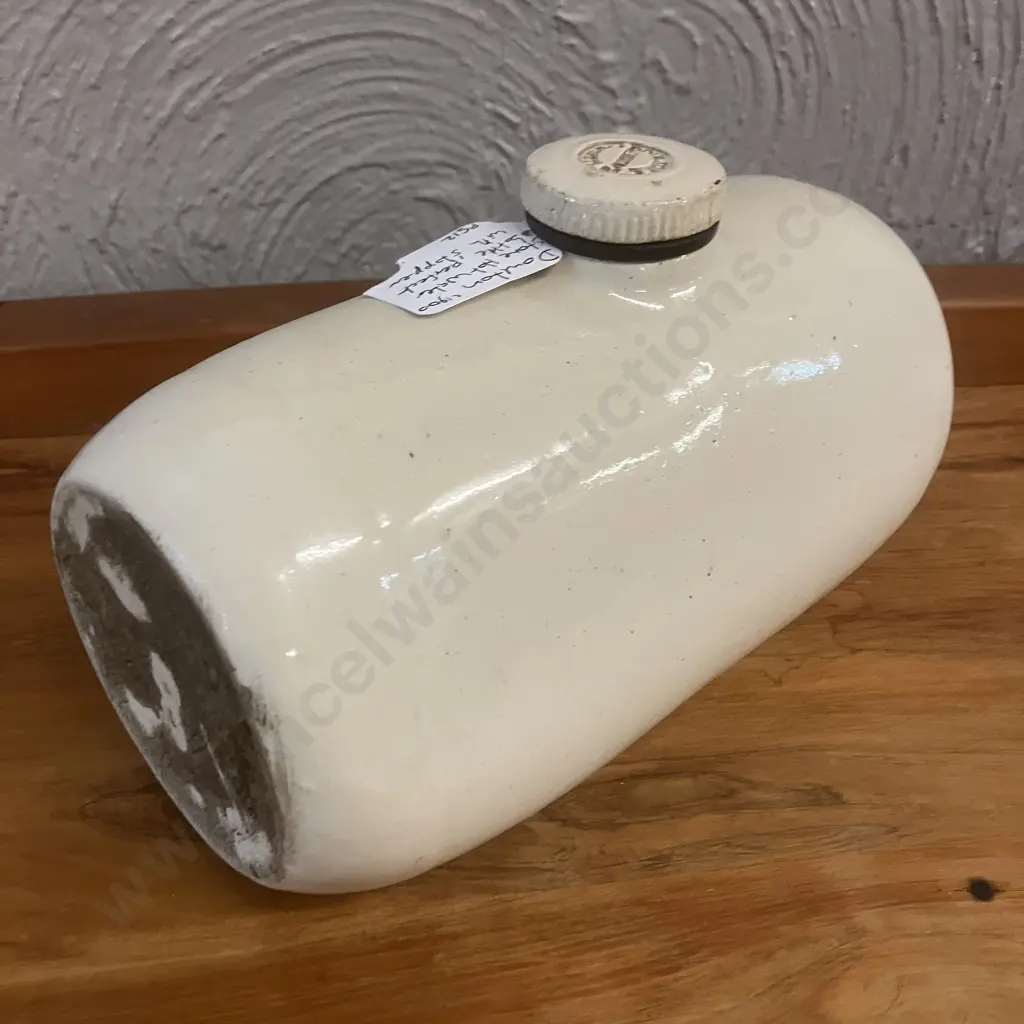 Large Antique Doultons Improved Foot Warmer With Stopper, Lambeth Pottery London c1900, L27cm Image 1++