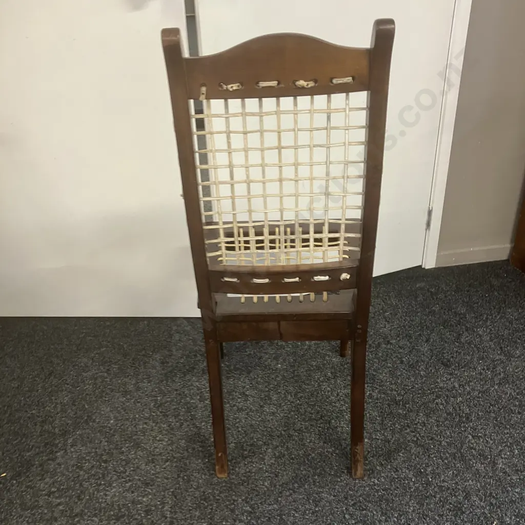 Vintage Leather Cord Chair Handmade By The Old Farmhouse From Blackwood (Unable to sell Donated) Image 1++