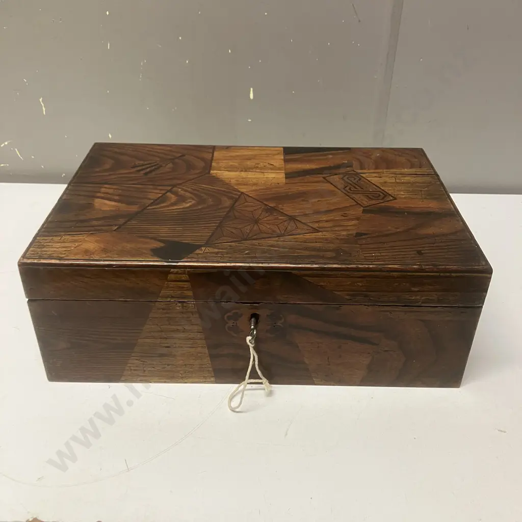 Antique Lacquered Writing Slope With Key (As Found Condition) Image 1++