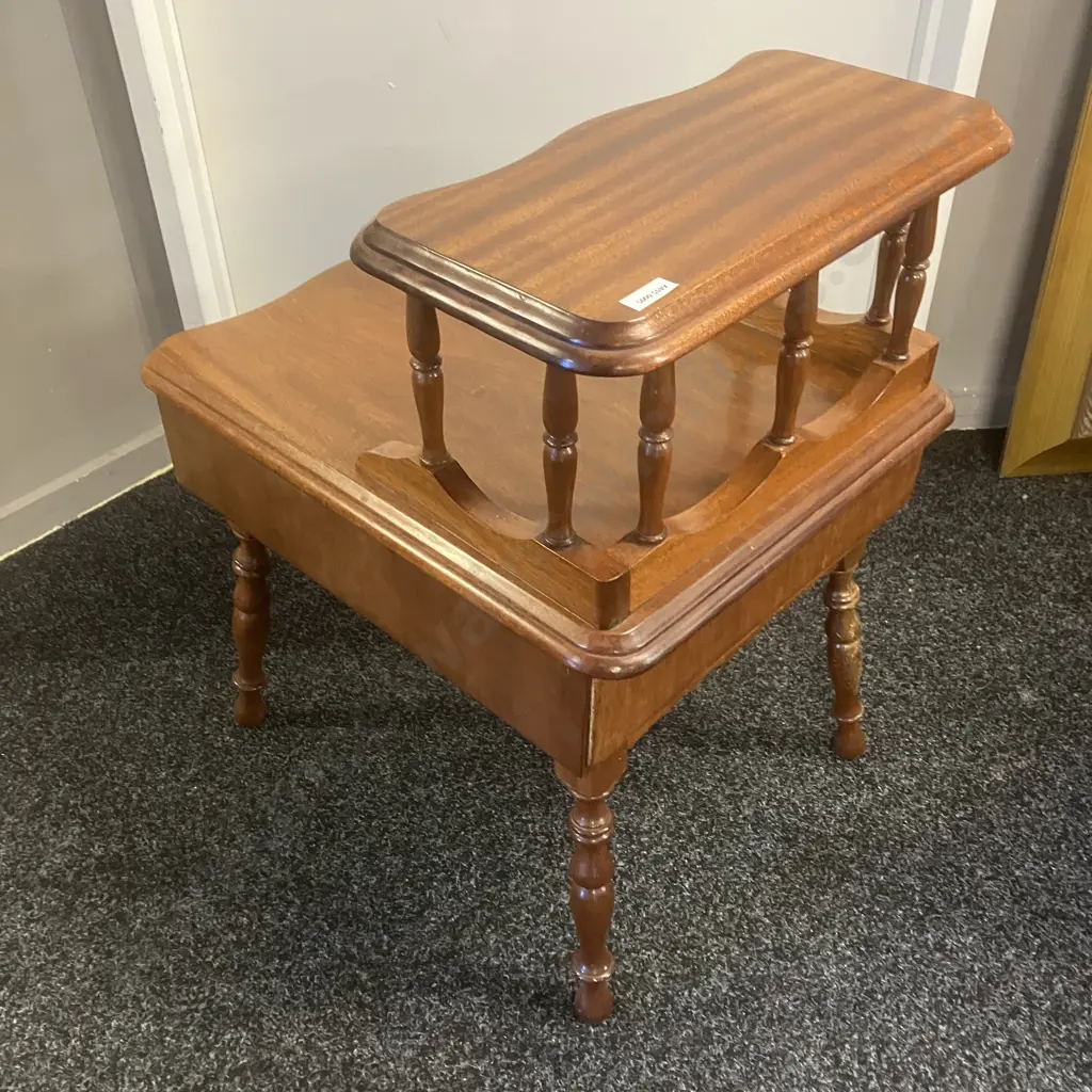 Mahogany Telephone Table, Single Drawer. H61 W40 D50cm Image 1++