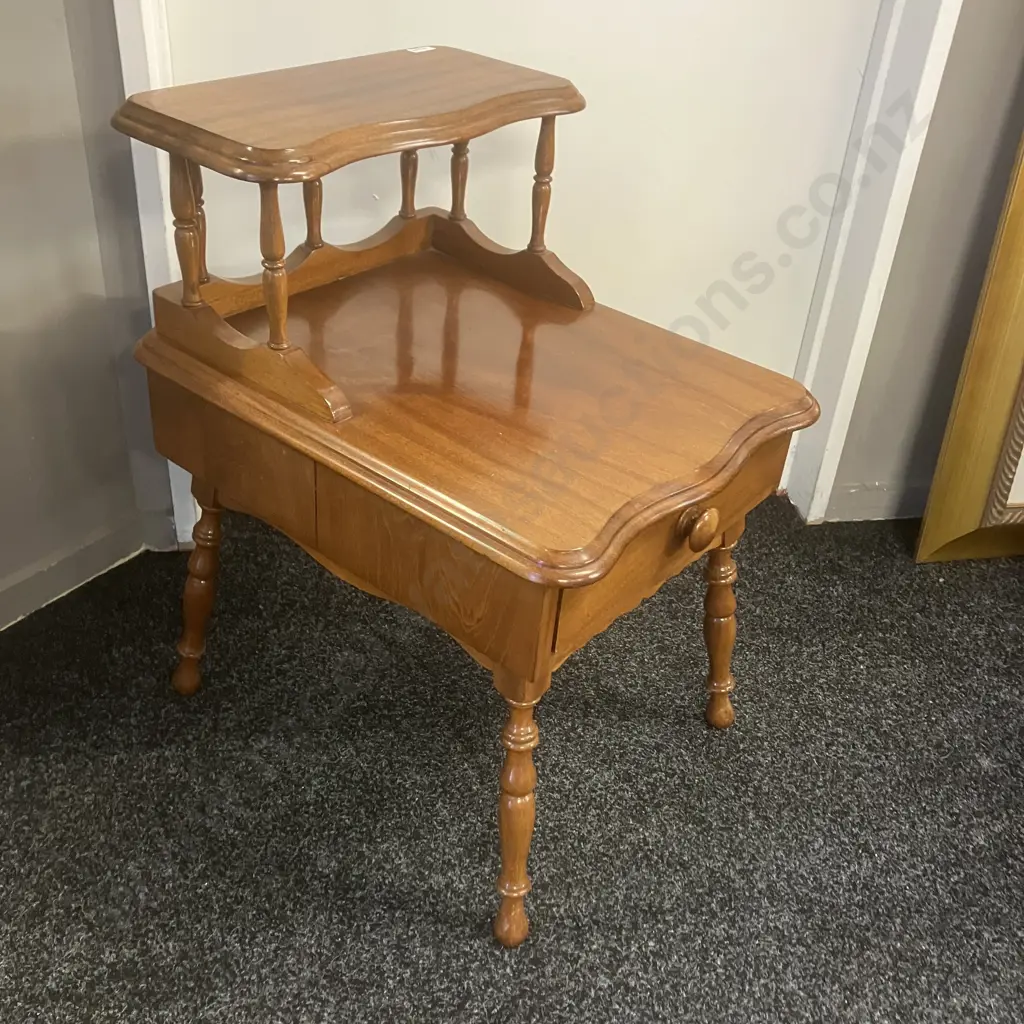 Mahogany Telephone Table, Single Drawer. H61 W40 D50cm Image 1++