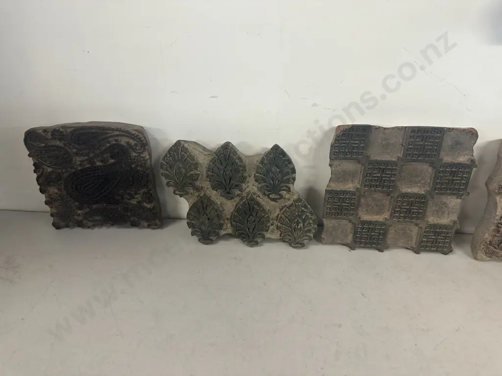 Set Of Six Wood Carved Wall Art Image 1++