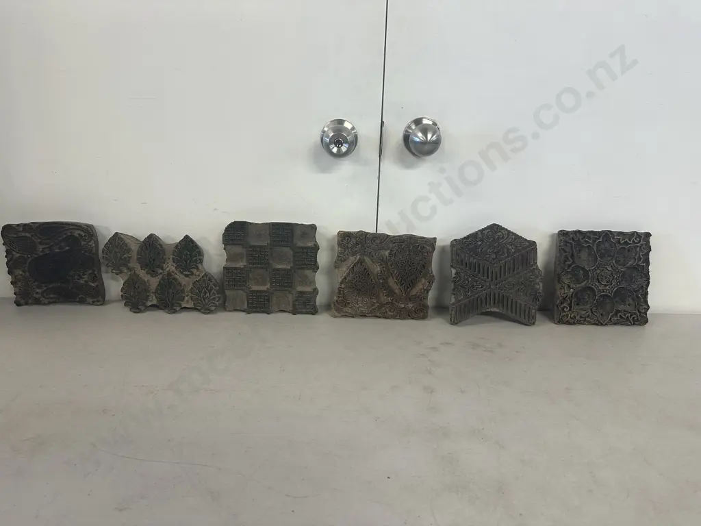 Set Of Six Wood Carved Wall Art Image 1++
