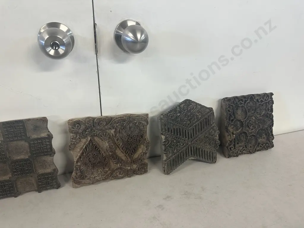 Set Of Six Wood Carved Wall Art Image 1++