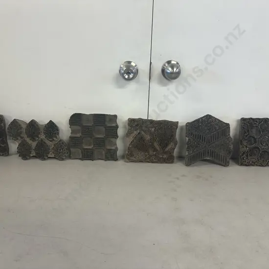 Set Of Six Wood Carved Wall Art