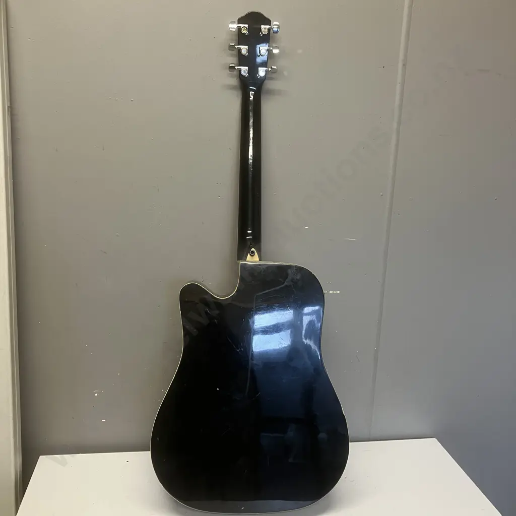 Black Sonic Acoustic Guitar Model JAG-6200CLQ-BK Image 1++