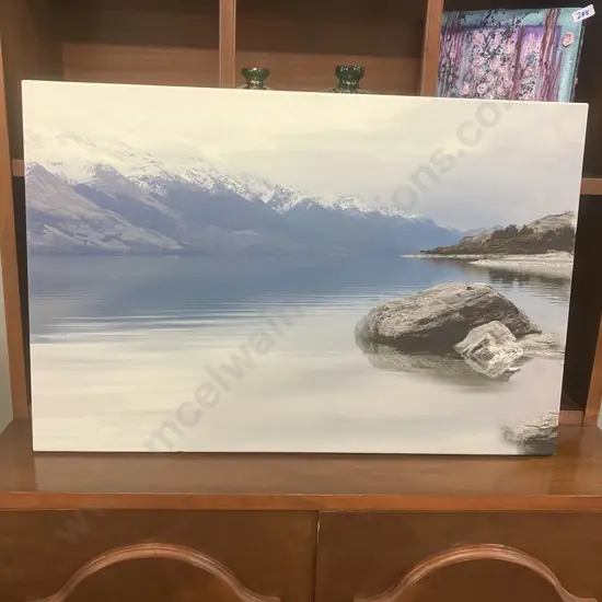 South Island Landscape Print On Canvas. 41 x 61cm