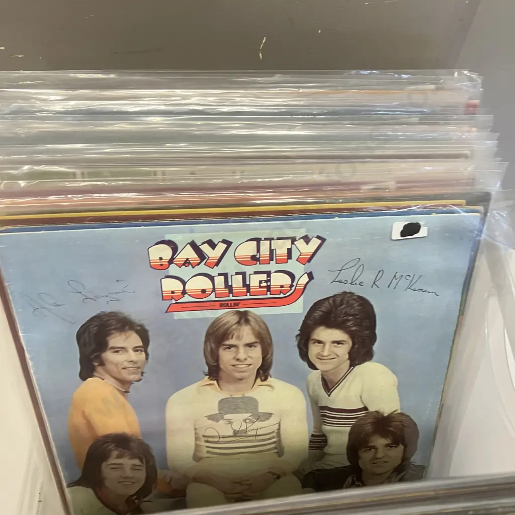 Clear Bin of 50 Vinyl LPs Image 1++