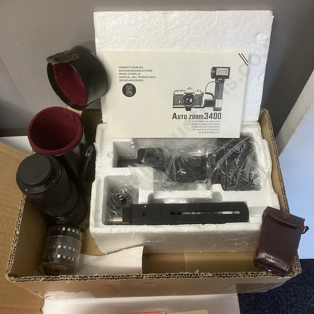 HAUCK Electric Timer ATU 130 Boxed (1/2 - 30 sec),Durst M301 Photo Enlarger, Sun Auto Zoom 85-210mm f/4.5 Lens, Etc Image 1++
