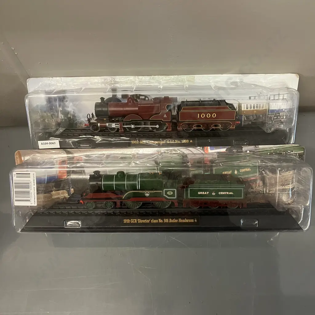 1919 GCR Director Class No.506 Butler Henderson & 1902 MR Compound 4-4-0 No.1000 Locomotives - 1:76 Scale Static Models Image 1++