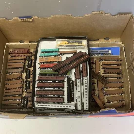 Box Lot Assorted Model Trains & Rolling Stock