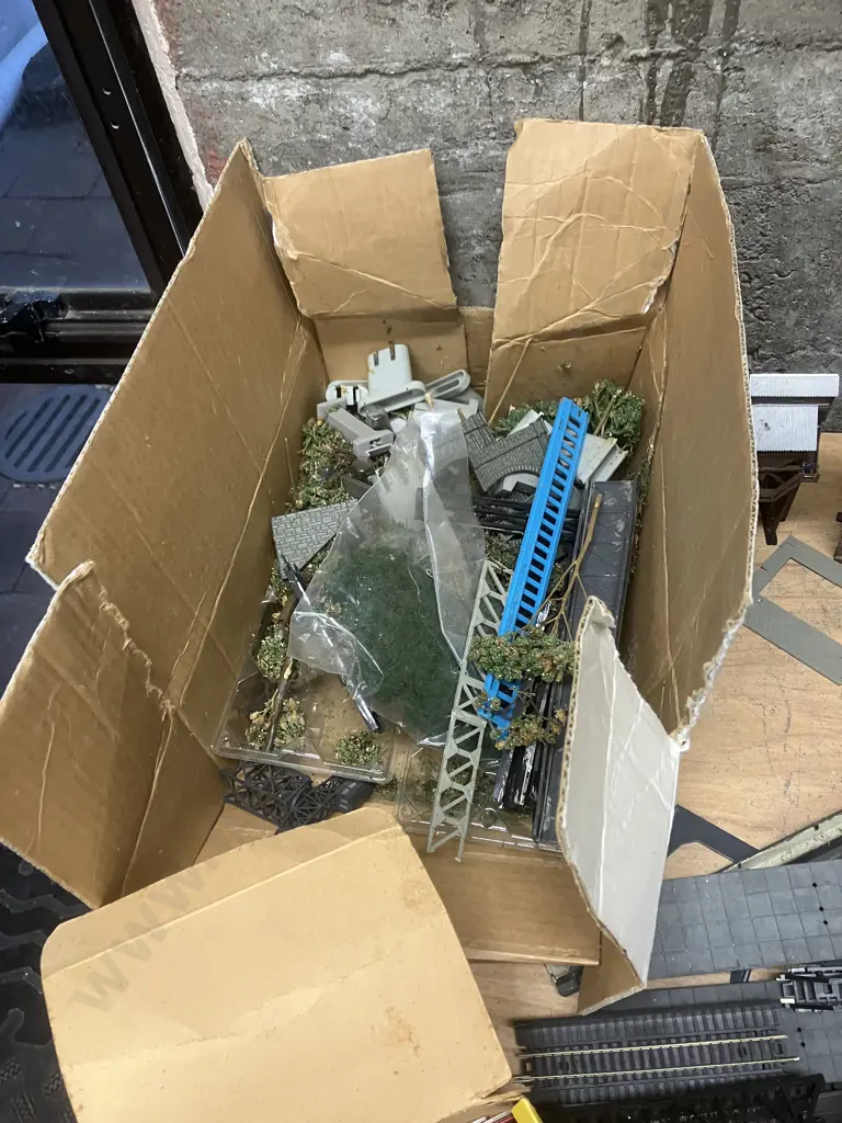 Large Assortment Model Railway Buildings, Trees Etc Image 1++