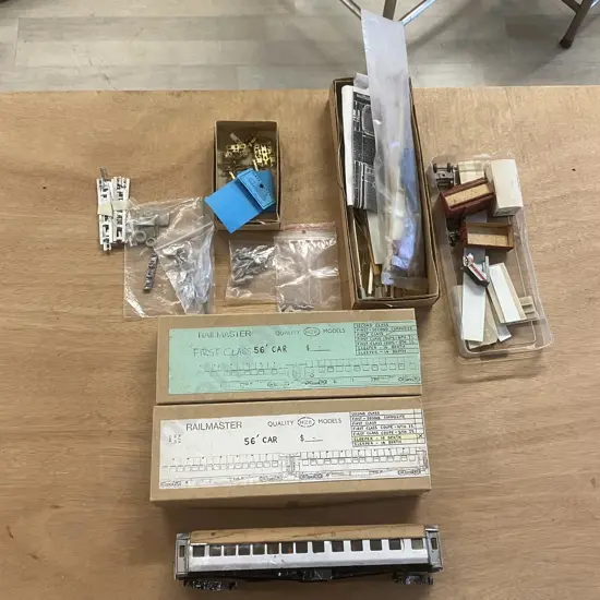 Railmaster N.Z.R. 56' Main Trunk Passenger Car Kit & 56' First Class Car Kit & Assorted Other Bits